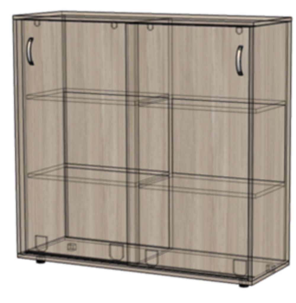 Шафа закрита 2-х дверна з розсувною системою (1200х420х1160 мм.) Меблі КС